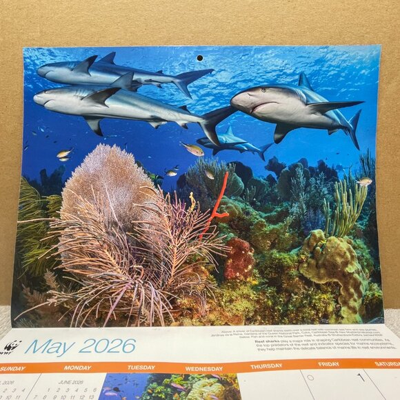 NWOT World Wildlife Fund 16-Mo. Wall Calendar, 9/2025 - 12/2026, 11"T x 8 1/2"W - Picture 8 of 16